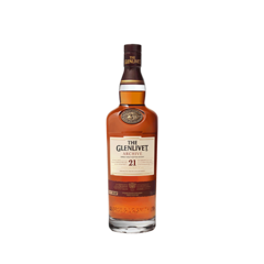 The Glenlivet Single Malt Whisky Escocia 21 Años, 750ml botella